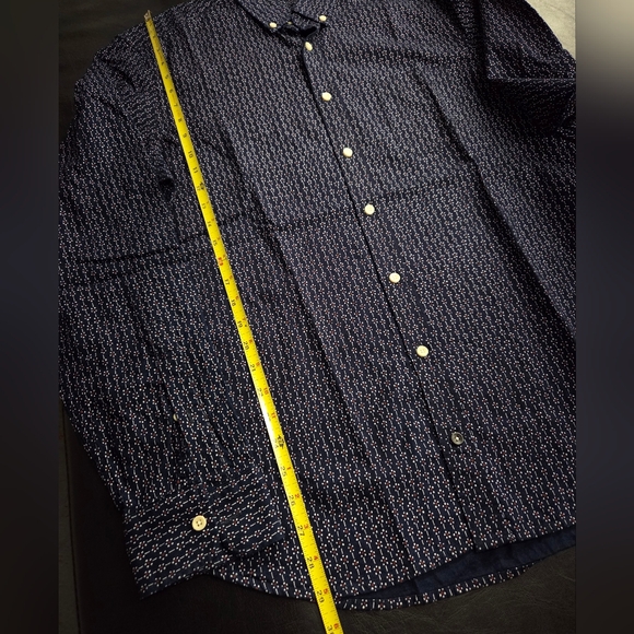 Taylor Stitch Button Shirt Men's Size 42 Navy Blue Cotton Long Sleeve - Picture 6 of 7